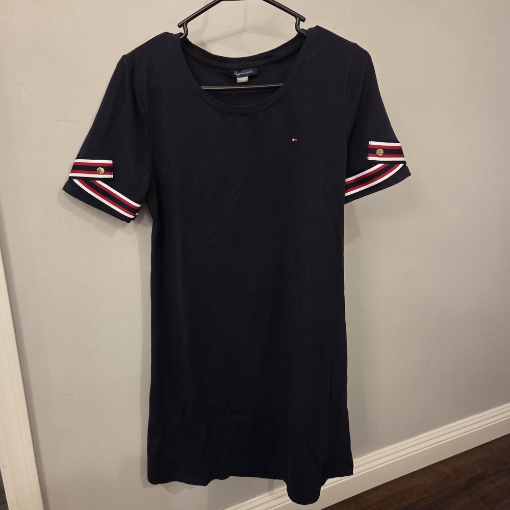 Tommy Hilfiger Navy Dress with Red and White Accents